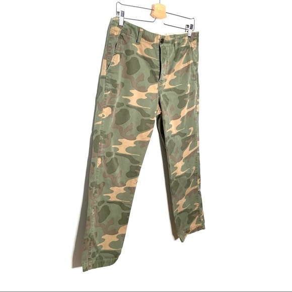 Madewell | Camouflage Cotton Crop Ankle Straight Leg Trouser - Picture 3 of 10